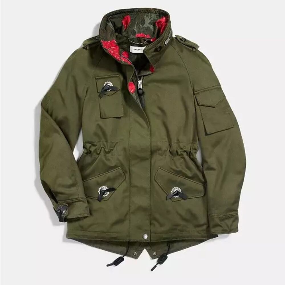 Coach Western Military Parka Tea Rose US 4 - Picture 3 of 7